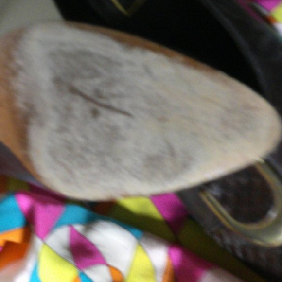 dark BROWN LOAFERS WITH AN ACCENT IN GOLD - Picture 3 of 3